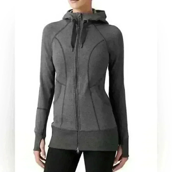 Athleta CYA Define Zip Up Hoodie Athletic Jacket Grey Size XXS Women’s - Picture 1 of 15